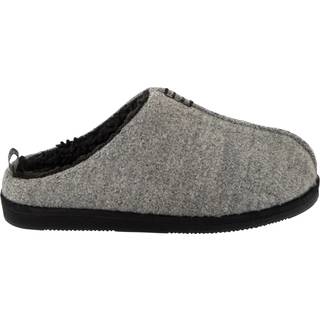 Totes Totes Grey Mens Felted Icon Mule Slippers