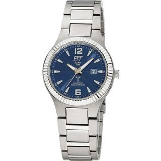 ETT Eco Tech Time ELT-11670-32M Funk-Solar Damenuhr Everest Lady Titan/Blau