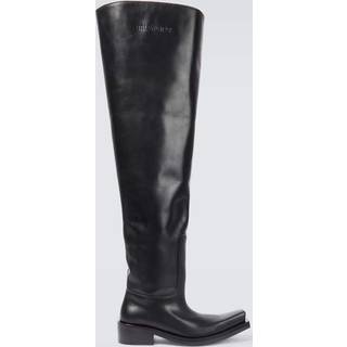 Balenciaga Santiago over-the-knee leather boots - black - EU 45