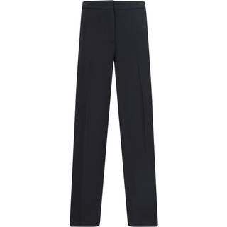 Straight Twill Tuxedo Trousers - Black - 34