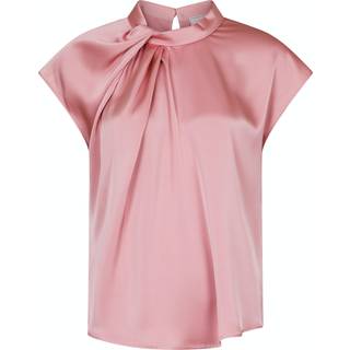 Neo Noir - Fleur Drapy Satin Blouse - Light Pink