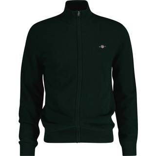 Extrafine Lambswool Zip Cardigan, Tartan Green, XXL