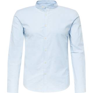 Oxford Mandarin Superflex Skjorte, Lt Blue Mix, 3XL