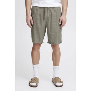 Solid Aurelius Elasticated Linen Shorts Vetiver