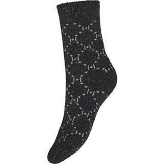 Hype The Detail - Cosy Socks Logo Sort mønstret