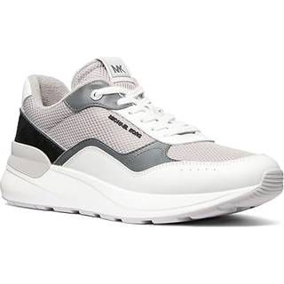 MK Trevor Leather and Stretch Knit Trainer - Grey - Michael Kors - EU 43.5