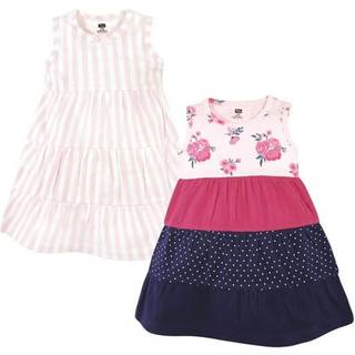 Hudson Baby Girls 'Toddler Cotton Kjoler Pink Navy Floral 2t