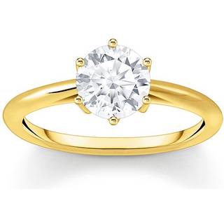 Thomas Sabo TR2474-414-14 Ring für Frauen Weißer Stein Goldfarben