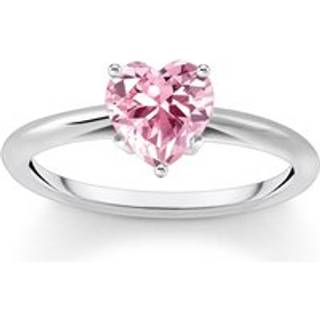 Thomas Sabo TR2476-051-9 Damen-Ring Pinkfarbenes Herz Silber
