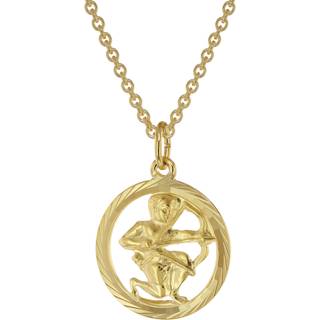 trendor 75940-12 Sternzeichen Schütze Gold 333 Anhänger Ø 16 mm + Halskette