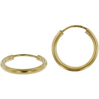 trendor 51168 Damen Ohrringe Gold 333 / 8K Creolen Breite 2 mm Ø 15 mm