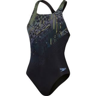 Women's Digital Printed Medalist Swimsuit Black