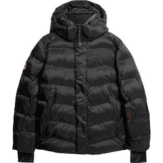Superdrytil mænd. MS110175A Vatteret sportsjakke, sort (S), Casual, Sne, Bæredygtig, Genanvendt nylon