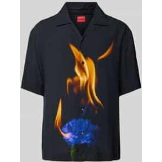 HUGO Espino Flame Graphic Shirt Black