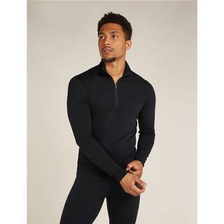 Icebreaker 200 Oasis L/S Half Zip Merino undertøj Herrer størrelse XS farve sort