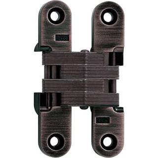 SOSS 212 ZINC Usynlig h?ngsel med huller til tr?- eller metalapplikationer Mortise Montering af olie gnidet bronze udvendig finish