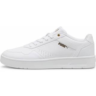 Puma Court Classic Sneakers, White, Size 44.5, Shoes - Gold - 44.5