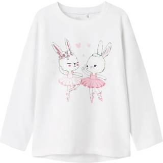 Name It Bright White Dancing Bunny Top