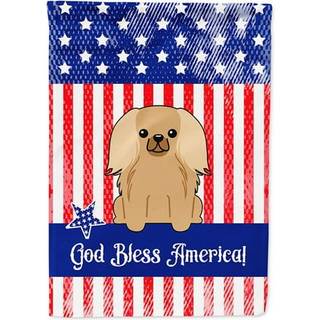 """" Caroline's Treasures BB3099GF Patriotic USA Pekingnese Fawn Sable Garden Size Outdoor-Flags Multicolor """"
