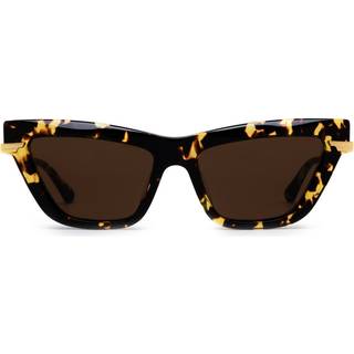 Bottega Veneta Kvinde BV1241S 002 Solbriller Acetat Havana Brun Cat Eye Normal