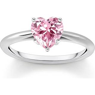 Thomas Sabo TR2476-051-9 Damen-Ring Pinkfarbenes Herz Silber