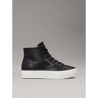 Leather Platform High-Top Trainers - Black - EU 39