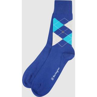 Burlington Herren Socken blau Baumwolle & Mix Gemustert