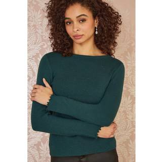 Yumi Yumi Green Sparkle Knit Jumper