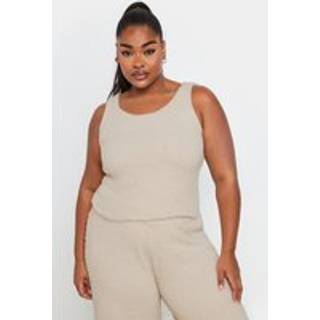 Yours Curve Yours Curve Cream Chenille Vest Top