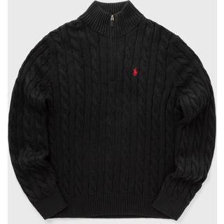 Polo Ralph Lauren Cotton Cable Half Zip Polo Black