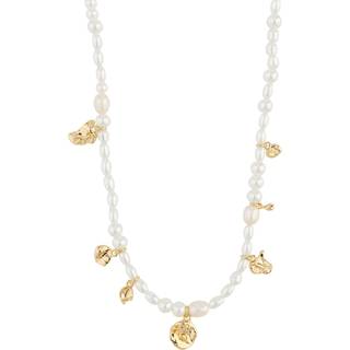 Intent Perle Halskæde, Gold Plated, 38+12 cm