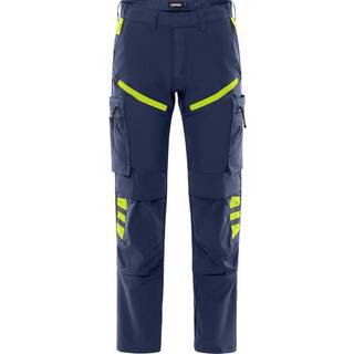 Fristads 133394 Stretch bukser 2653 LWS / Arbejdsbukser Marine/Hi-Vis gul C50