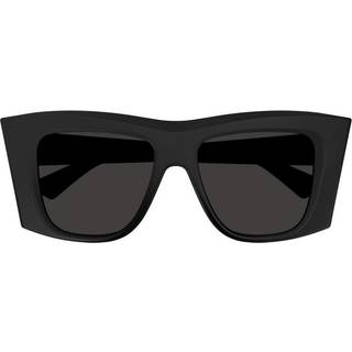 Bottega Veneta Kvinde BV1270S 001 Solbriller Acetat Sort Grå Firkantet Normal