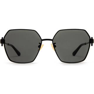 Bottega Veneta Kvinde BV1224S 001 Solbriller Metal Sort Grå Geometrisk Normal