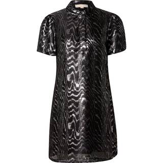 MK Metallic Moiré Silk Blend T-Shirt Dress - Silver - Michael Kors - EU38