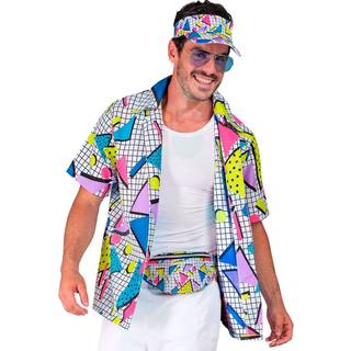 80er funky skjorte, hvid