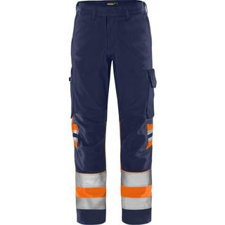 Fristads 134238 HiVis Green bukser kl.1. 2649 GPLU / Arbejdsbukser Hi-Vis Orange/Marine D88
