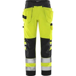 Fristads 131981 HiVis Green Håndværkerbuks kl.2 2641 GPLU Hi-Vis Gul/Sort D92
