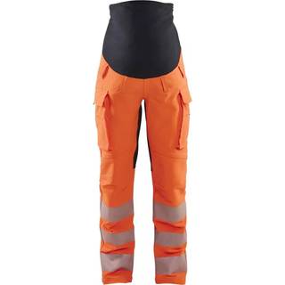 Blåkläder 7100 Graviditets High Vis Buks 4-vejs stretch / Graviditets High Vis Arbejdsbuks 4-vejs stretch - XL - High Vis Orange/Sort