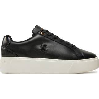 Leather Flatform Court Trainers