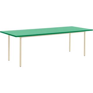 HAY Two-Colour Dining Table (240x90 cm) Spisebord Ivory & Green Mint