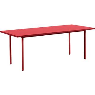 HAY Two-Colour Dining Table (Ø105 cm) Spisebord Maroon Red & Red