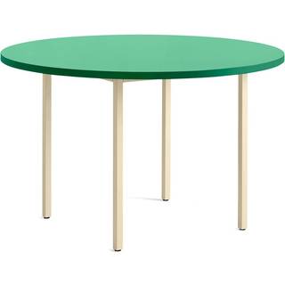 HAY Two-Colour Dining Table (Ø120 cm) Spisebord Ivory & Green Mint
