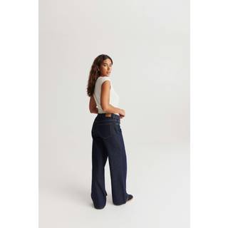Gina Tricot-Low wide jeans-wide jeans-Blå-44-Dame