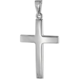 trendor 75552 Kreuz-Anhänger 24 mm Weißgold 14 Karat 585