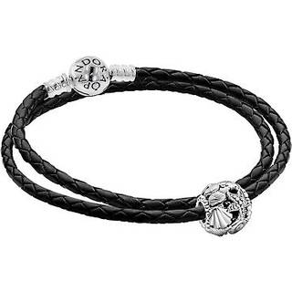 Pandora 51522 Damen-Lederarmband Set mit Charm Seestern, Muscheln und Herzen