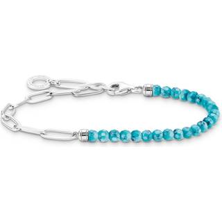 Thomas Sabo A2099-404-17 Charm-Armband Silber und Türkisfarbene Beads
