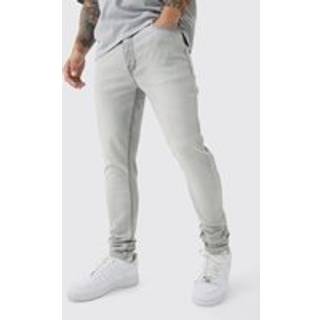 Mens Skinny Stretch Jean In Ice Grey