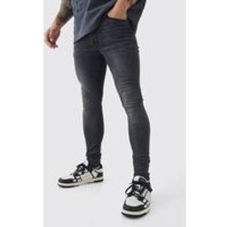 Mens Super Skinny Stretch Jean In Charcoal