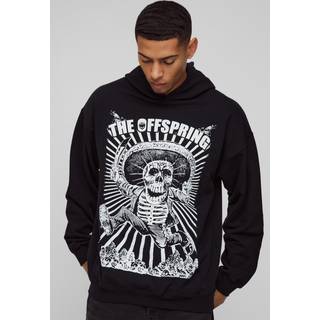 Mens Black Oversized The Offspring Band License Print Hoodie